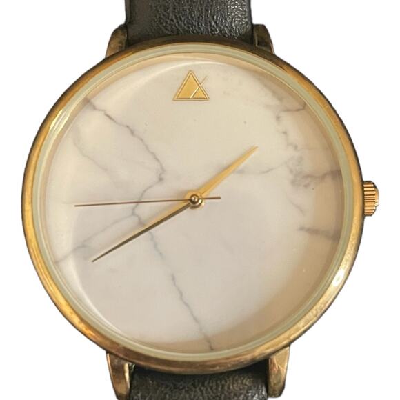 ASOS Marble Design Face Black Band Watch - Picture 1 of 3